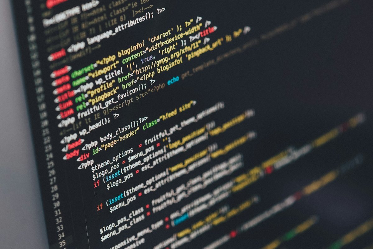 Application source code open on a developer's monitor